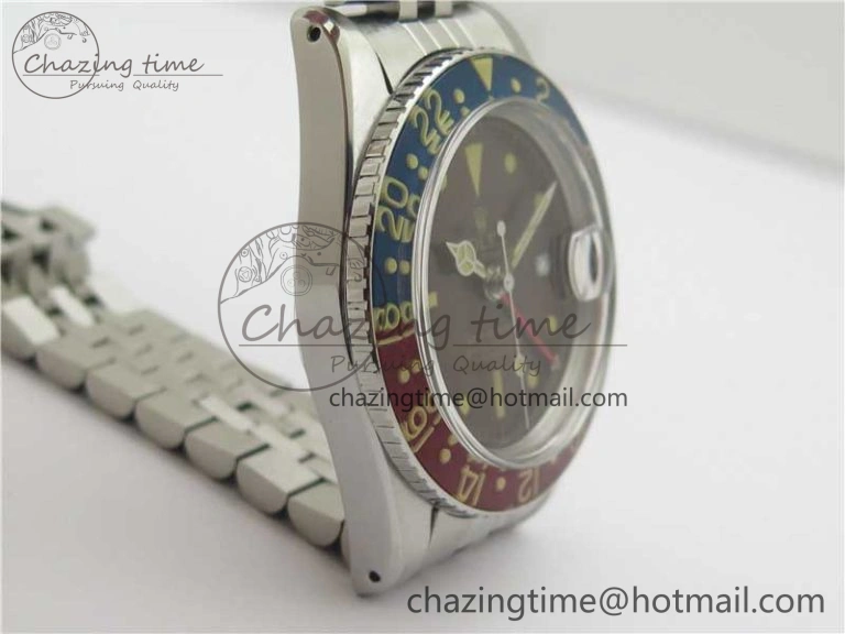 Vintage GMT Master 6542 Tropical Black Dial on Jubilee Bracelet A2836