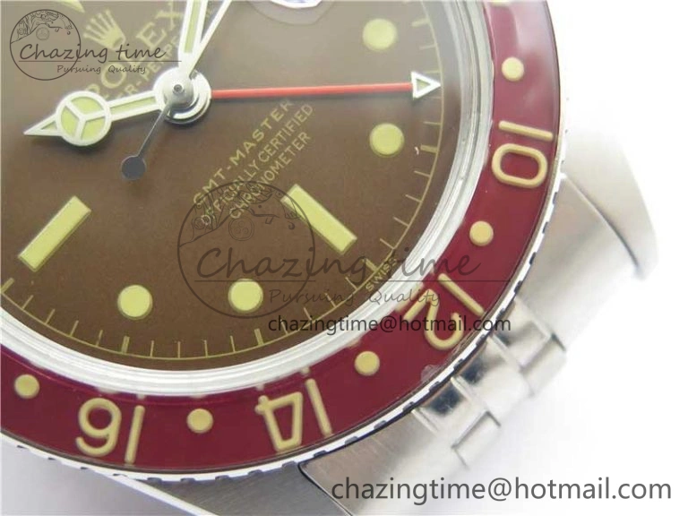 Vintage GMT Master 6542 Tropical Black Dial on Jubilee Bracelet A2836