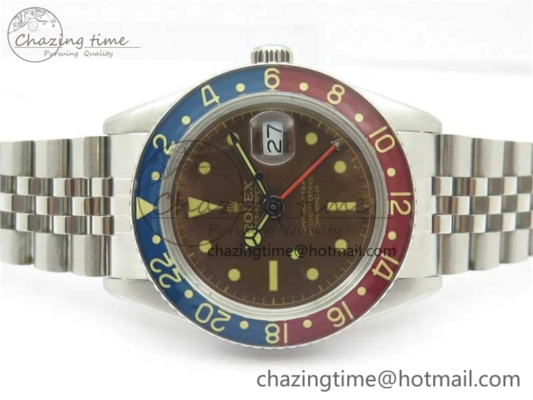 Vintage GMT Master 6542 Tropical Black Dial on Jubilee Bracelet A2836