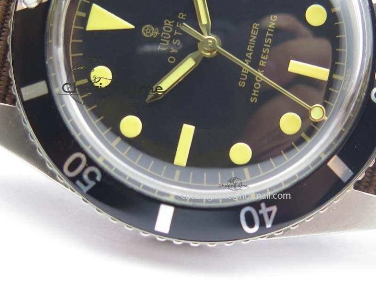 Vintage Oyster Submariner No Date SS Black Dial On Nylon Strap A2836