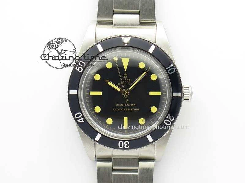 Vintage Oyster Submariner No Date SS Black Dial On SS Bracelet A2813