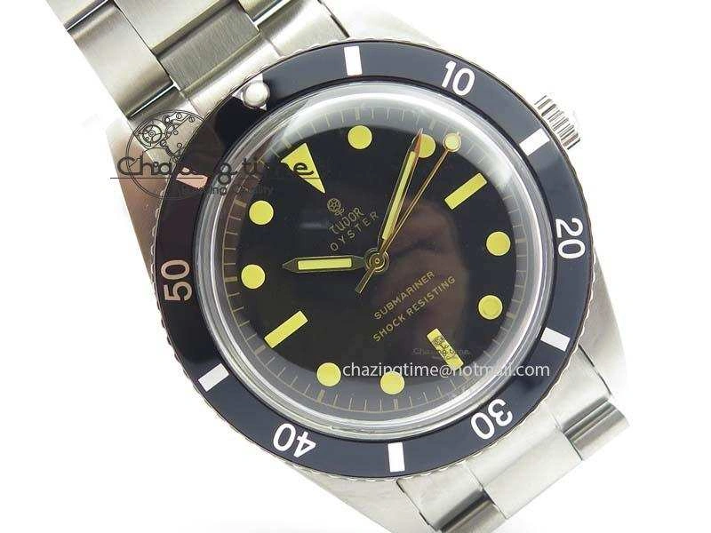 Vintage Oyster Submariner No Date SS Black Dial On SS Bracelet A2813