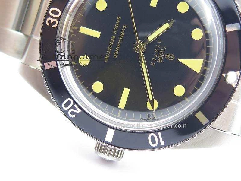 Vintage Oyster Submariner No Date SS Black Dial On SS Bracelet A2813