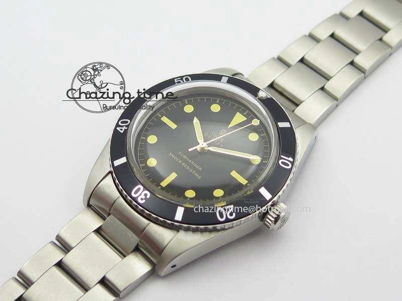 Vintage Oyster Submariner No Date SS Black Dial On SS Bracelet A2813