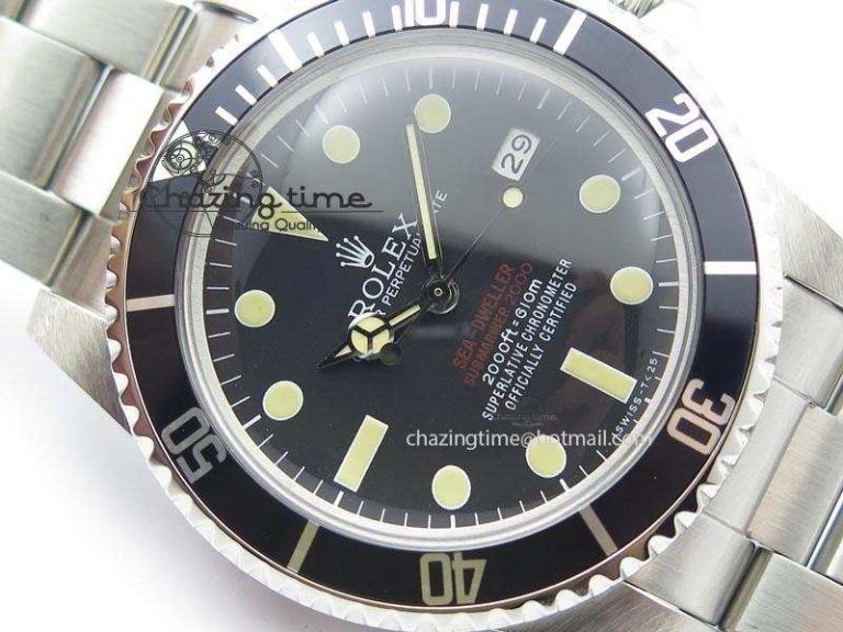 Vintage Sea Dweller 1665 Best Edition Double Red A2836 (Superlumed dial and hands)