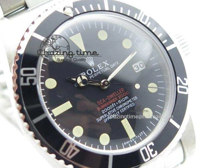 Vintage Sea Dweller 1665 JKF Best Edition Double Red On Bracelet A2836