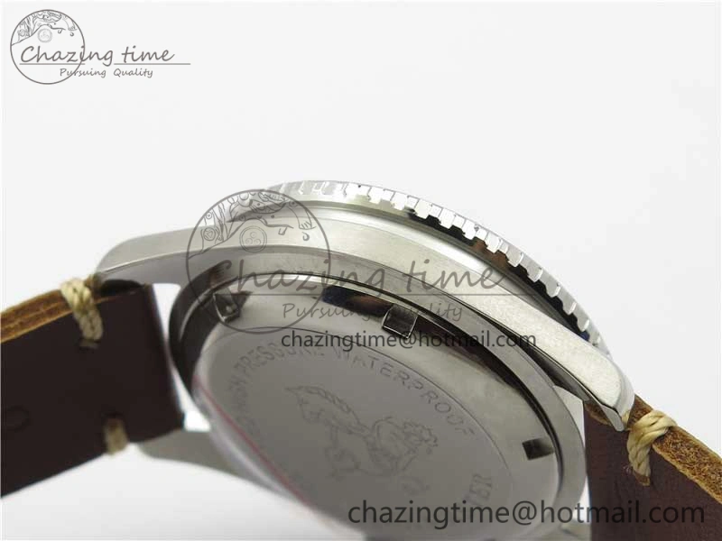 Vintage Seamaster 300 Date T SS B12 Black Dial On Brown Leather Strap A2836 (Free Nylon Strap)