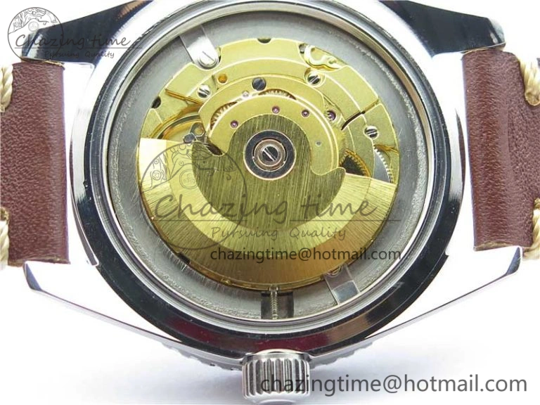 Vintage Seamaster 300 Date T SS B12 Black Dial On Brown Leather Strap A2836 (Free Nylon Strap)