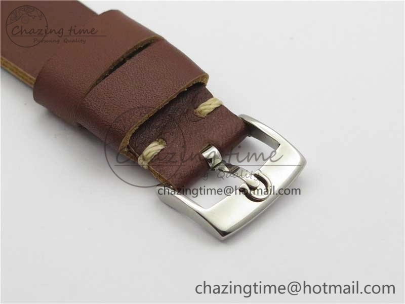 Vintage Seamaster 300 Date T SS B12 Black Dial On Brown Leather Strap A2836 (Free Nylon Strap)