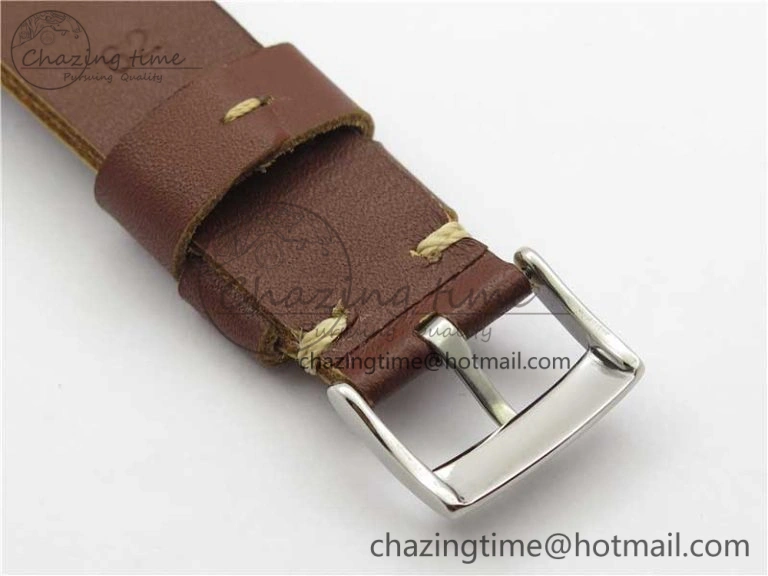Vintage Seamaster 300 Date T SS B12 Black Dial On Brown Leather Strap A2836 (Free Nylon Strap)