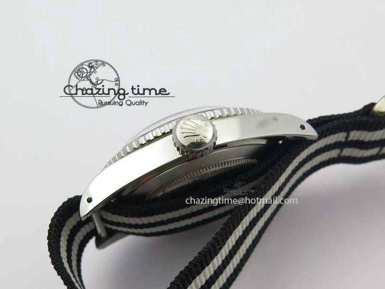 Vintage Submariner No Date SS Black Dial 200m 660ft On Nylon Strap A2836