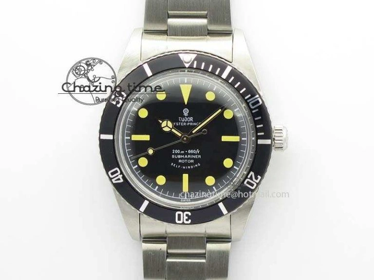 Vintage Submariner No Date SS Black Dial 200m 660ft On SS Bracelet A2813