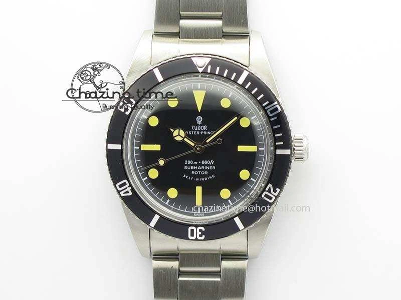 Vintage Submariner No Date SS Black Dial 200m 660ft On SS Bracelet A2813