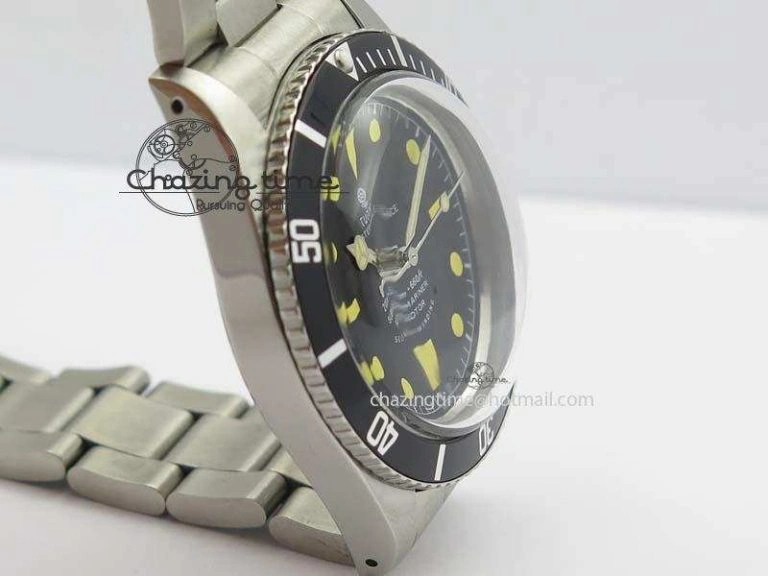 Vintage Submariner No Date SS Black Dial 200m 660ft On SS Bracelet A2813
