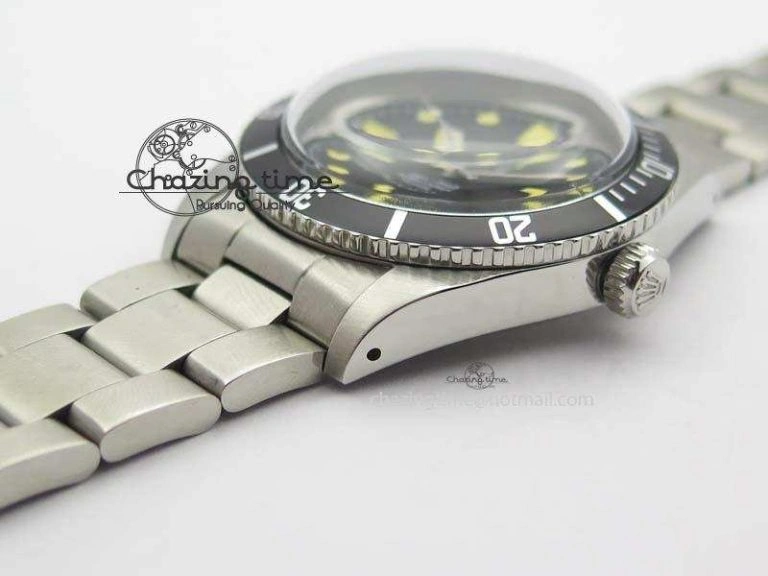 Vintage Submariner No Date SS Black Dial 200m 660ft On SS Bracelet A2813