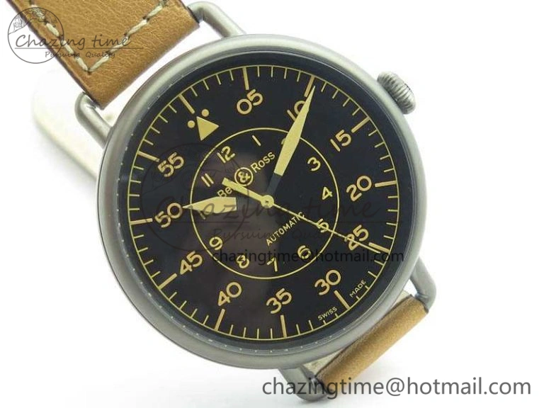 WW1-92 Heritage 1:1 Best Edition Black Dial On Brown Leather Strap MIYOTA 9015