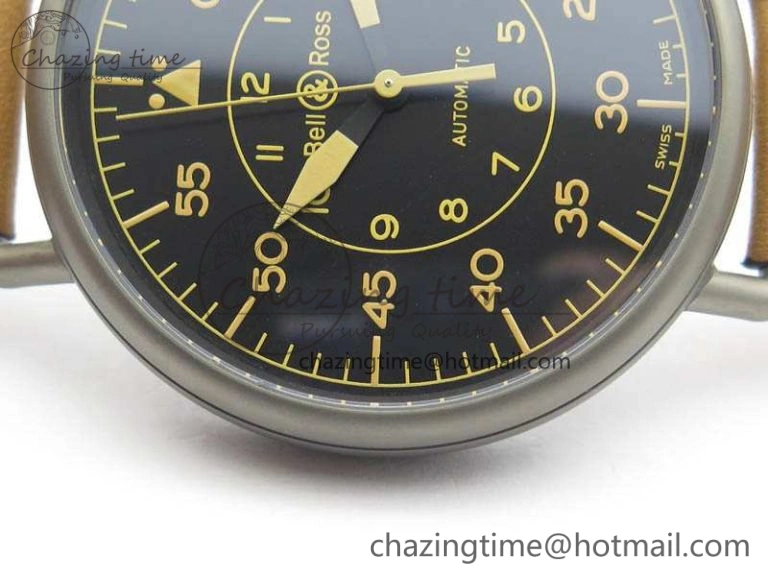 WW1-92 Heritage 1:1 Best Edition Black Dial On Brown Leather Strap MIYOTA 9015