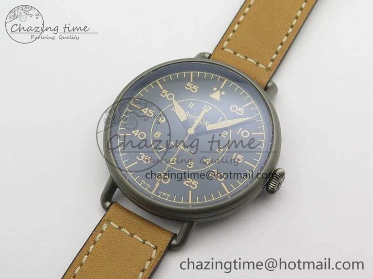 WW1-92 Heritage 1:1 Best Edition Black Dial On Brown Leather Strap MIYOTA 9015