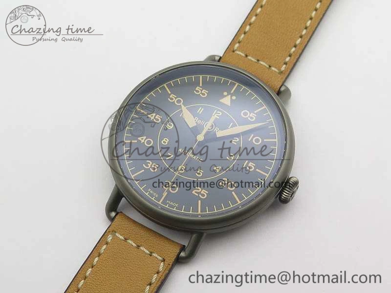 WW1-92 Heritage 1:1 Best Edition Black Dial On Brown Leather Strap MIYOTA 9015