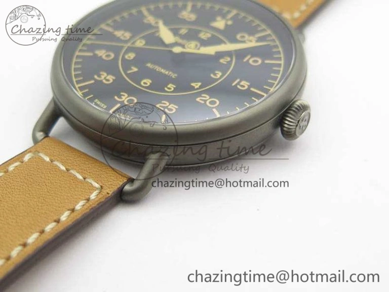 WW1-92 Heritage 1:1 Best Edition Black Dial On Brown Leather Strap MIYOTA 9015