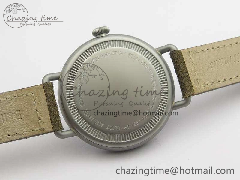 WW1-92 Military 1:1 Best Edition Black Dial On Brown Leather Strap MIYOTA 9015
