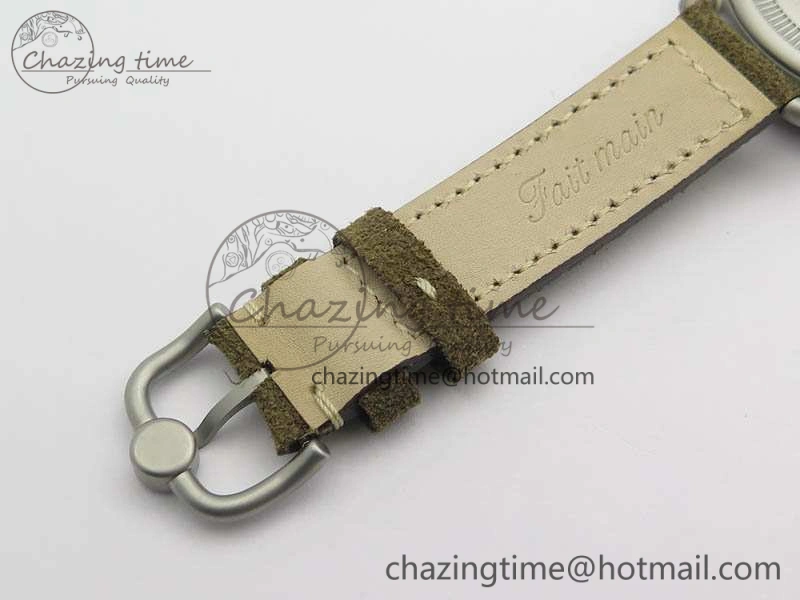 WW1-92 Military 1:1 Best Edition Black Dial On Brown Leather Strap MIYOTA 9015