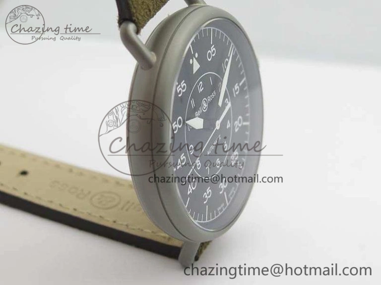 WW1-92 Military 1:1 Best Edition Black Dial On Brown Leather Strap MIYOTA 9015