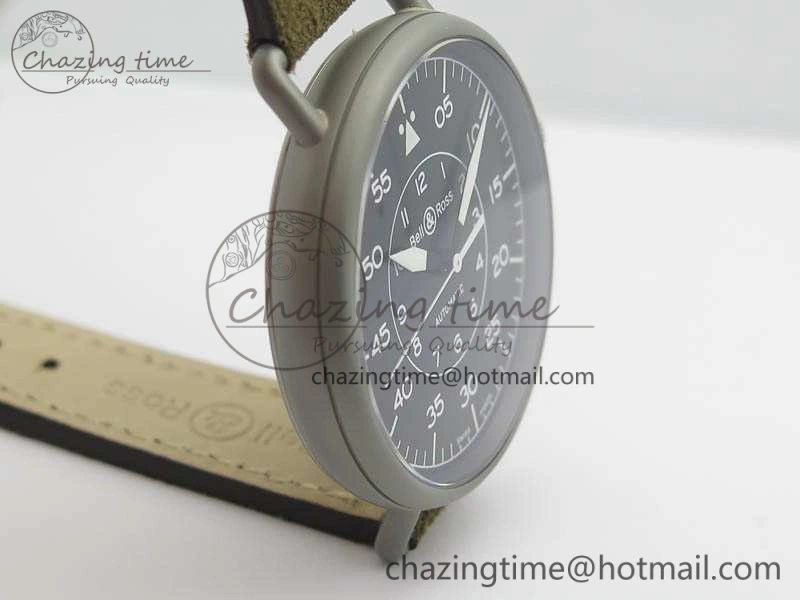 WW1-92 Military 1:1 Best Edition Black Dial On Brown Leather Strap MIYOTA 9015