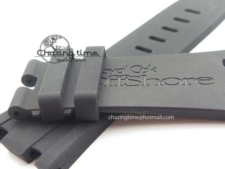 XS Black Rubber Strap for Royal Oak Offshore Diver
