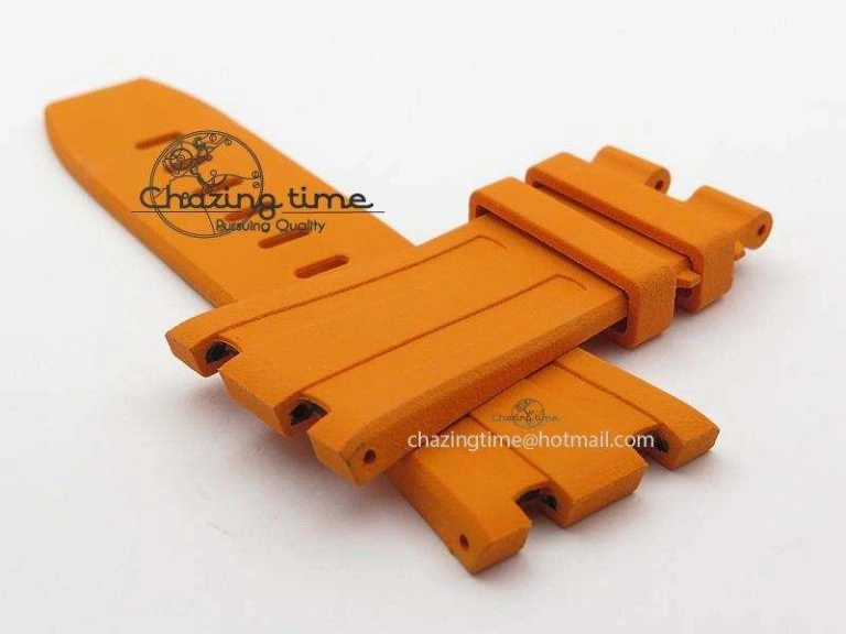 XS Orange Rubber Strap For Royal Oak Offshore Diver