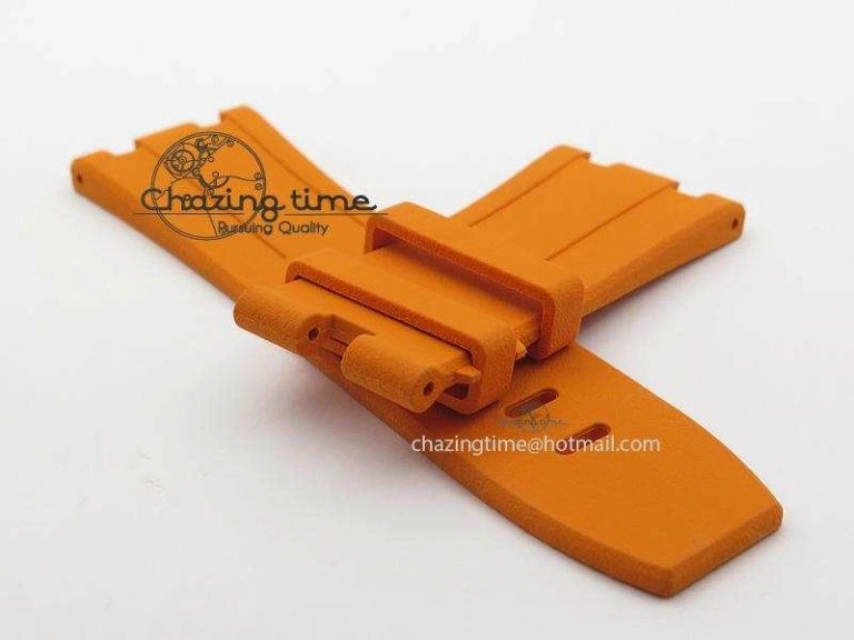 XS Orange Rubber Strap For Royal Oak Offshore Diver