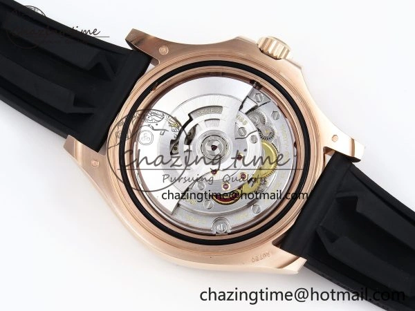 YACHT-MASTER 126655 GAIN WEIGHT RG TUNGSTEN GOLD ARF 1:1 BEST EDITION BLACK CERAMIC BEZEL ON OYSTERFLEX RUBBER STRAP VS3235