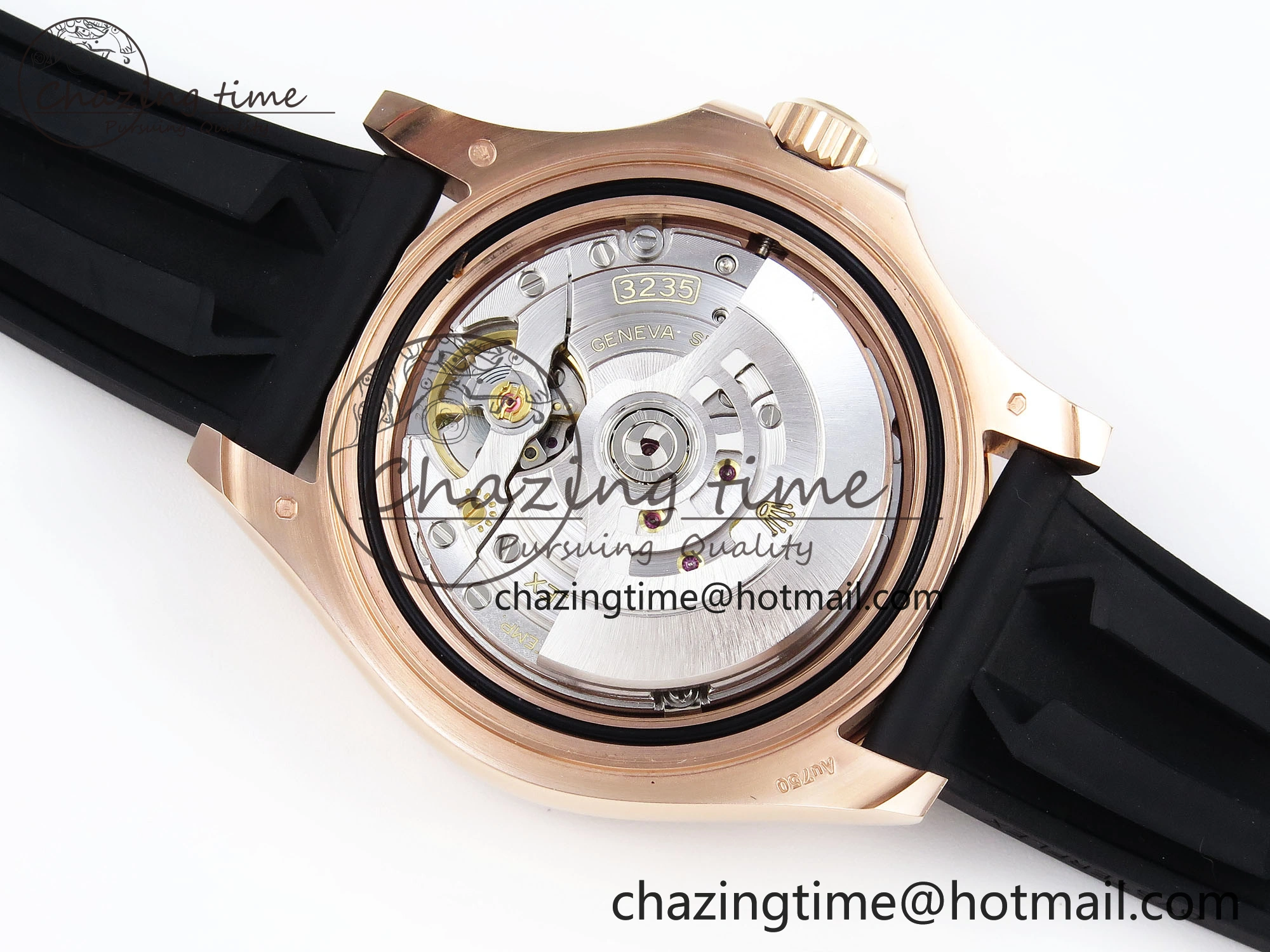 YACHT-MASTER 126655 GAIN WEIGHT RG TUNGSTEN GOLD ARF 1:1 BEST EDITION BLACK CERAMIC BEZEL ON OYSTERFLEX RUBBER STRAP VS3235