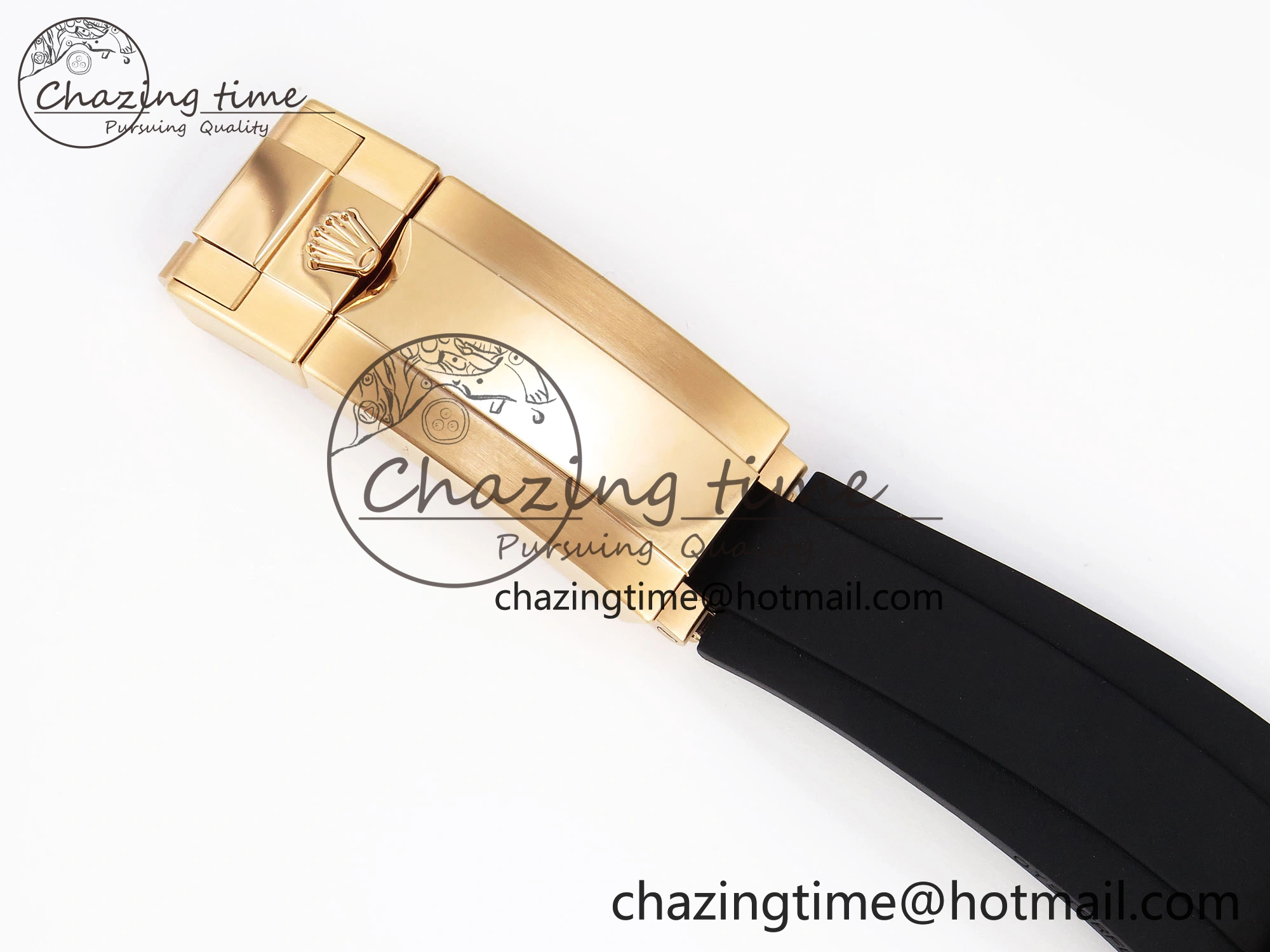 YACHT-MASTER 126655 GAIN WEIGHT RG TUNGSTEN GOLD ARF 1:1 BEST EDITION BLACK CERAMIC BEZEL ON OYSTERFLEX RUBBER STRAP VS3235