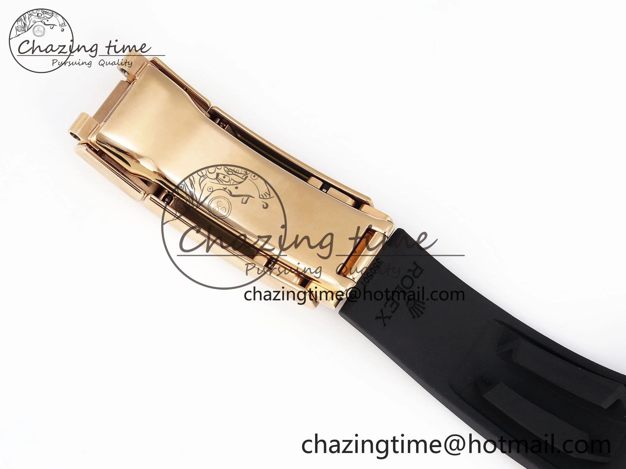 YACHT-MASTER 126655 GAIN WEIGHT RG TUNGSTEN GOLD ARF 1:1 BEST EDITION BLACK CERAMIC BEZEL ON OYSTERFLEX RUBBER STRAP VS3235