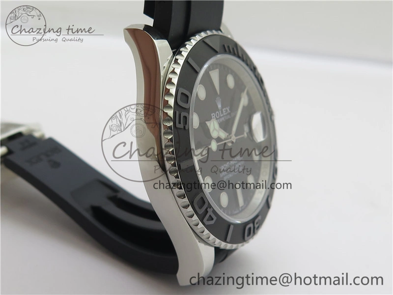 YACHT-MASTER 42MM 226659 3EF 1:1 BEST EDITION 3D BLACK CERAMIC BEZEL ON RUBBER STRAP VS3235