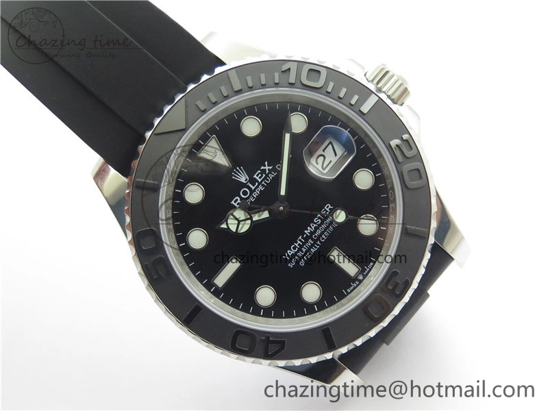 YACHT-MASTER 42MM 226659 3EF 1:1 BEST EDITION 3D BLACK CERAMIC BEZEL ON RUBBER STRAP VS3235