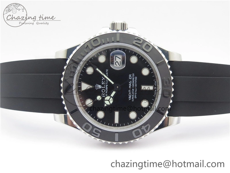 YACHT-MASTER 42MM 226659 3EF 1:1 BEST EDITION 3D BLACK CERAMIC BEZEL ON RUBBER STRAP VS3235