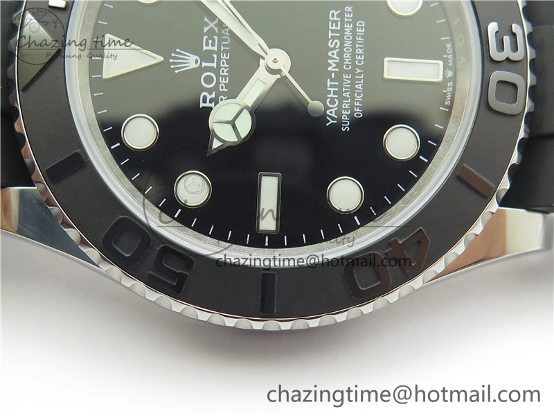 YACHT-MASTER 42MM 226659 3EF 1:1 BEST EDITION 3D BLACK CERAMIC BEZEL ON RUBBER STRAP VS3235