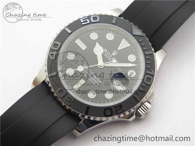 YACHT-MASTER 42MM 226659 3EF 1:1 BEST EDITION 3D BLACK CERAMIC BEZEL ON RUBBER STRAP VS3235