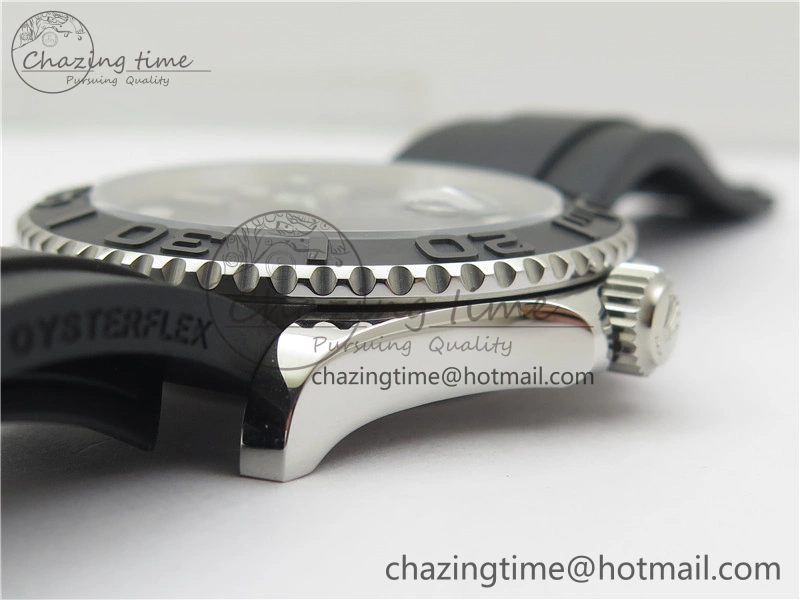 YACHT-MASTER 42MM 226659 3EF 1:1 BEST EDITION 3D BLACK CERAMIC BEZEL ON RUBBER STRAP VS3235