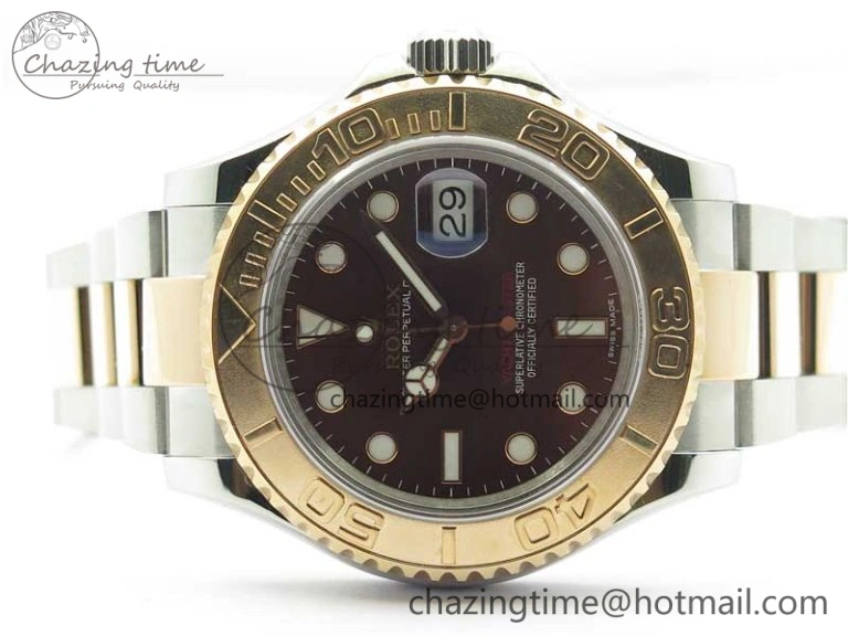 Yacht-Master 116621  BP Maker Best Edition Brown Dial on SS RG Bracelet SA3135