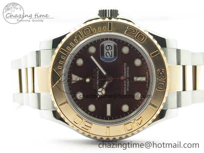 Yacht-Master 116621  BP Maker Best Edition Brown Dial on SS RG Bracelet SA3135