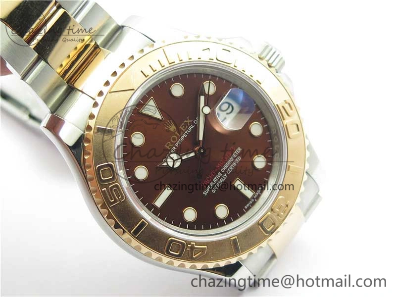 Yacht-Master 116621  BP Maker Best Edition Brown Dial on SS RG Bracelet SA3135