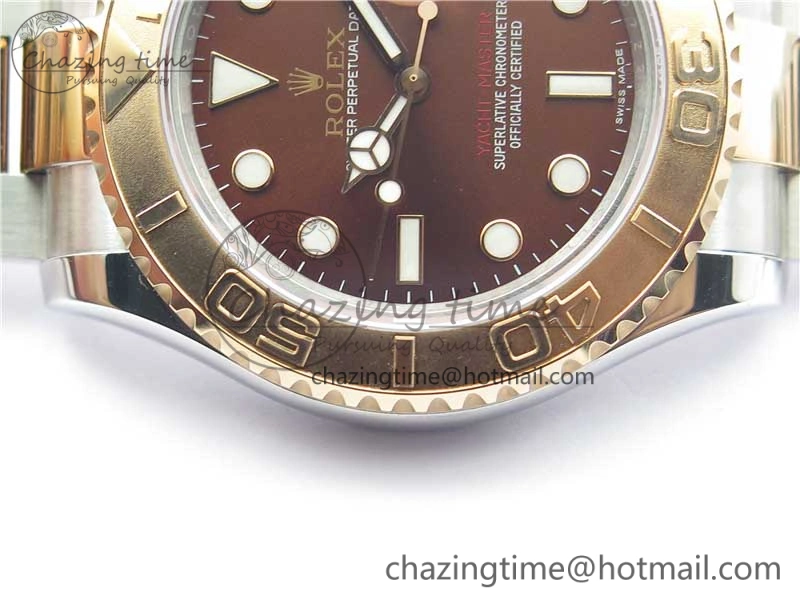 Yacht-Master 116621  BP Maker Best Edition Brown Dial on SS RG Bracelet SA3135