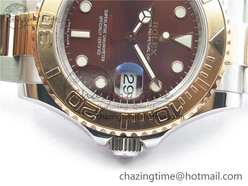 Yacht-Master 116621  BP Maker Best Edition Brown Dial on SS RG Bracelet SA3135