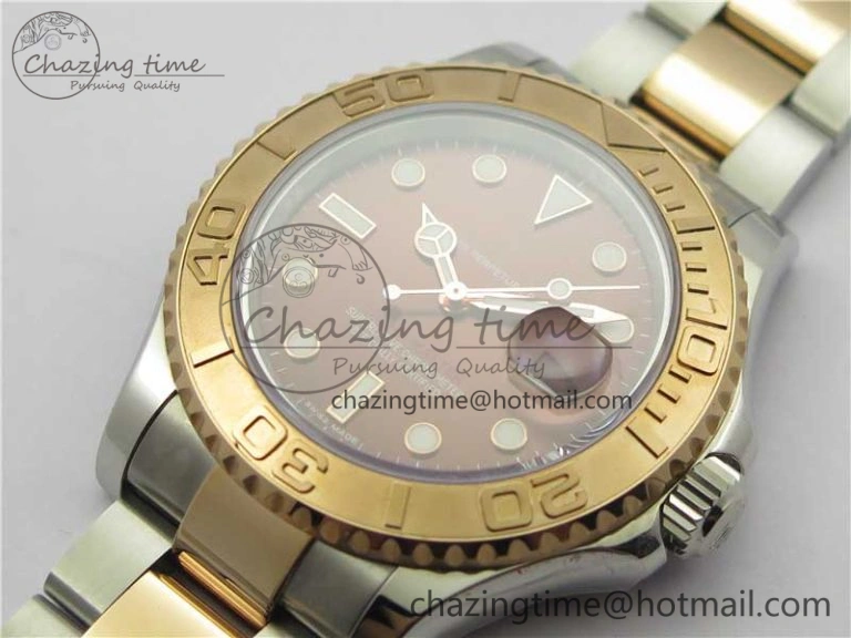 Yacht-Master 116621  BP Maker Best Edition Brown Dial on SS RG Bracelet SA3135
