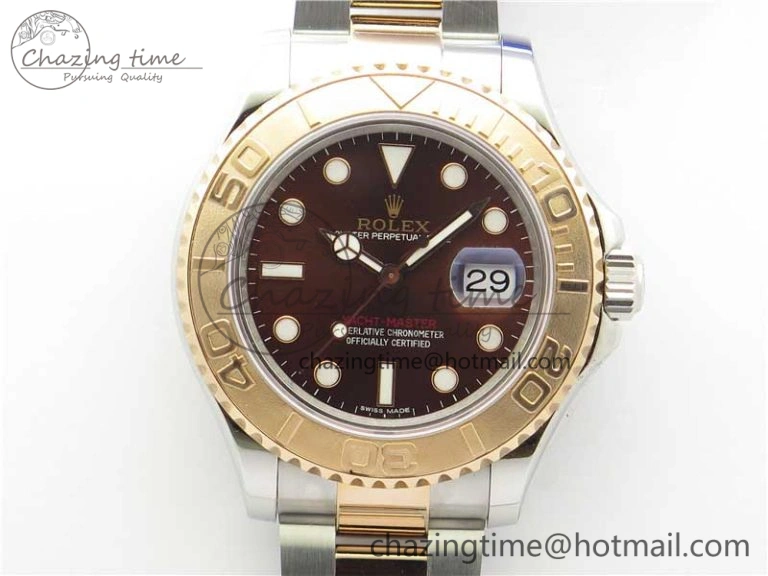 Yacht-Master 116621  BP Maker Best Edition Brown Dial on SS RG Bracelet SA3135