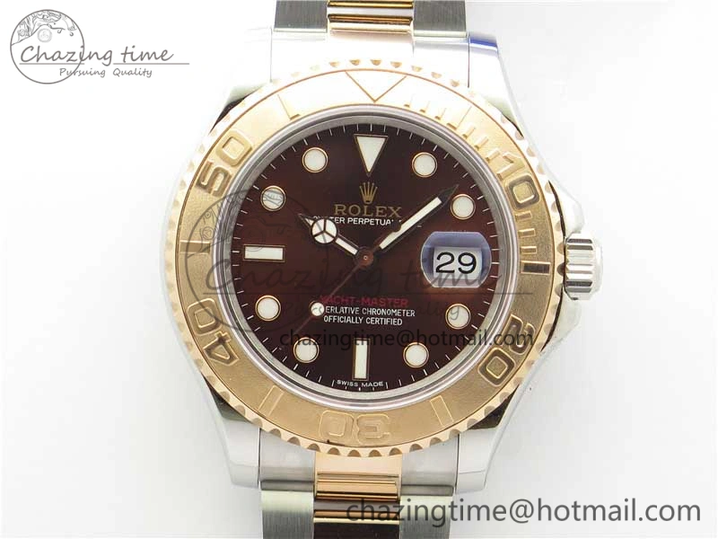 Yacht-Master 116621  BP Maker Best Edition Brown Dial on SS RG Bracelet SA3135