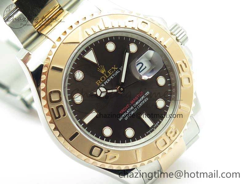 Yacht-Master 116621 ARF 1:1 Best Edition Brown Dial On SS RG Bracelet A2824